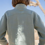 Women's mint green quarter zip sweatshirt