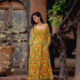 Lianna Shirred Maxi Dress