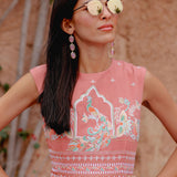 Amara Embroidered Blush Dress