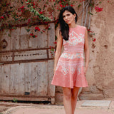 Amara Embroidered Blush Dress