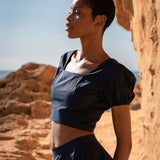 The Crop Top in Navy