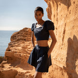 The Crop Top in Navy