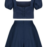 The Crop Top in Navy