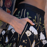 Freya embroidered midi skirt with floral embrodiery