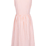 The Kōr Shirt Dress in Coral Stripe
