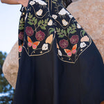 Freya embroidered midi skirt with floral embrodiery