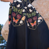 Freya embroidered midi skirt with floral embrodiery