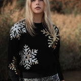 The "December Snow" Embellished Sweatshirt