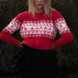The "Santa's Coming to Town" Embroidered Cropped Sweatshirt