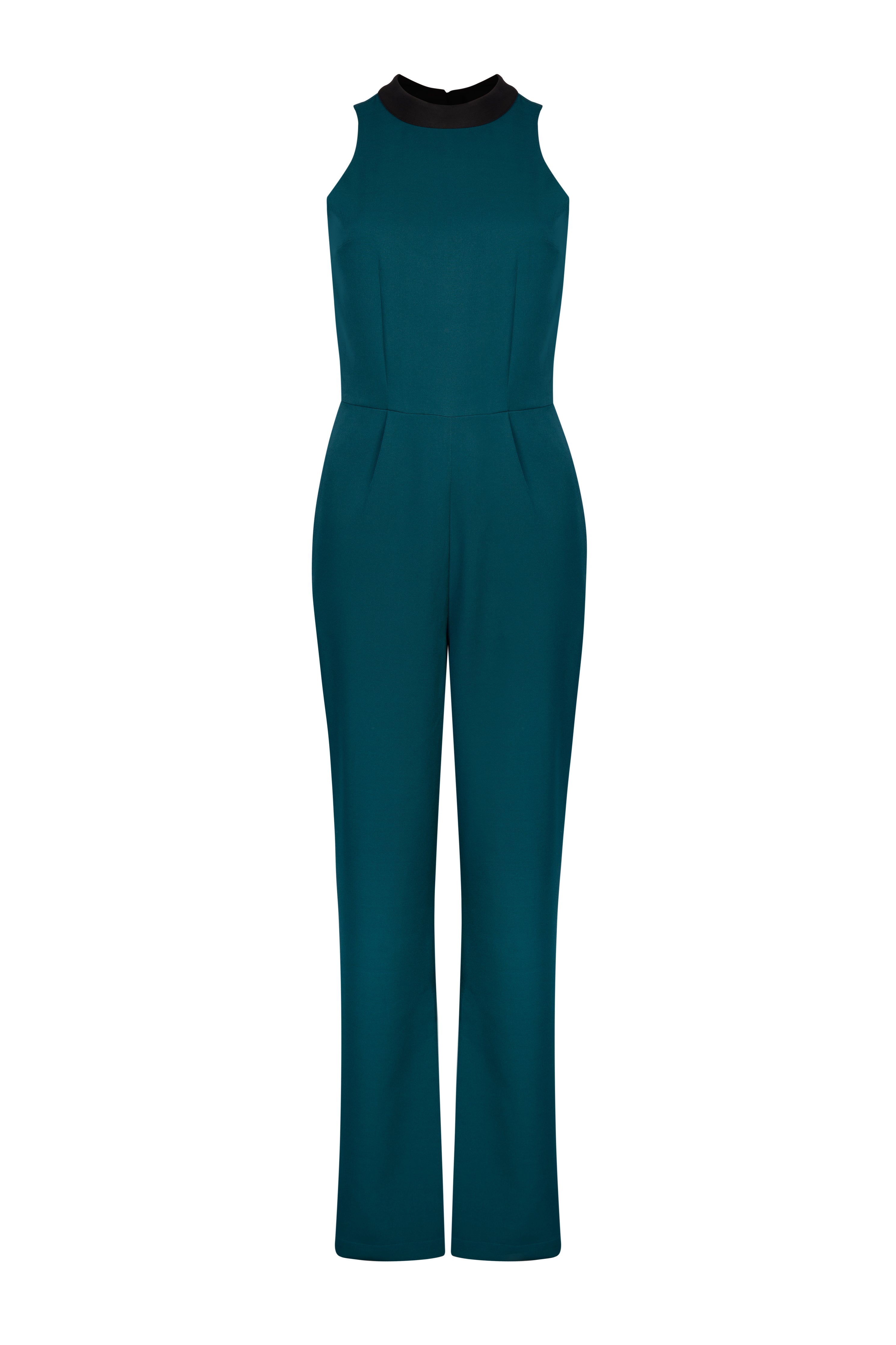 Andi Jumpsuit - Teal, Flared Jumpsuit with Open Back – Aarabhi London