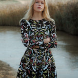 Andi Embroidered Black Dress