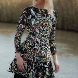 Andi Embroidered Black Dress