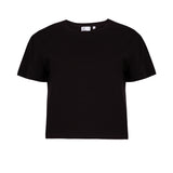 Black organic cotton boxy fit women's T-shirt