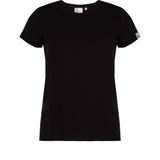 Black organic cotton basic fit women's t-shirt