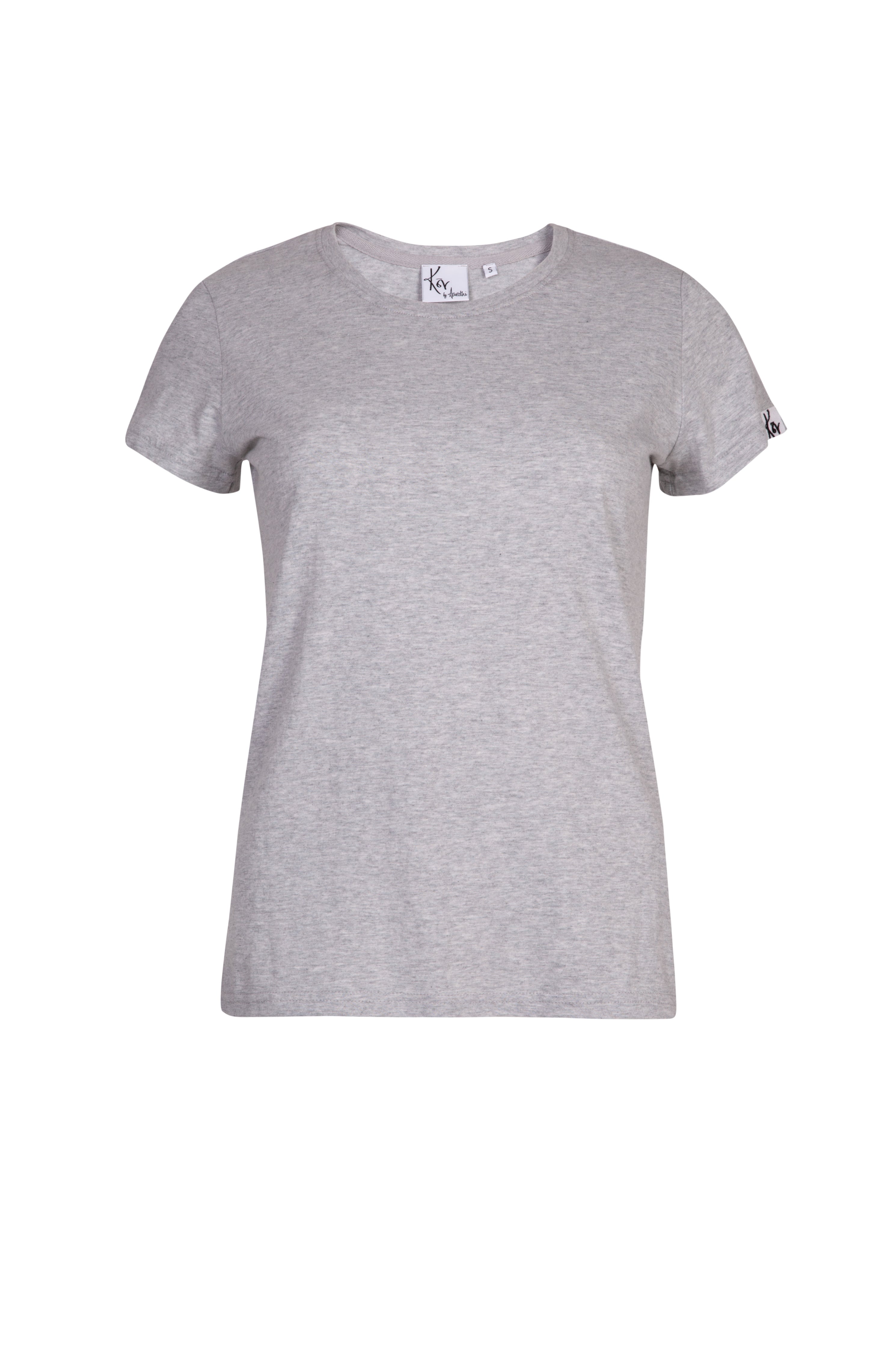 Grey organic cotton women's basic fit t-shirt