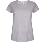 Grey organic cotton fitted women's t-shirt