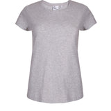 Grey organic cotton fitted women's t-shirt