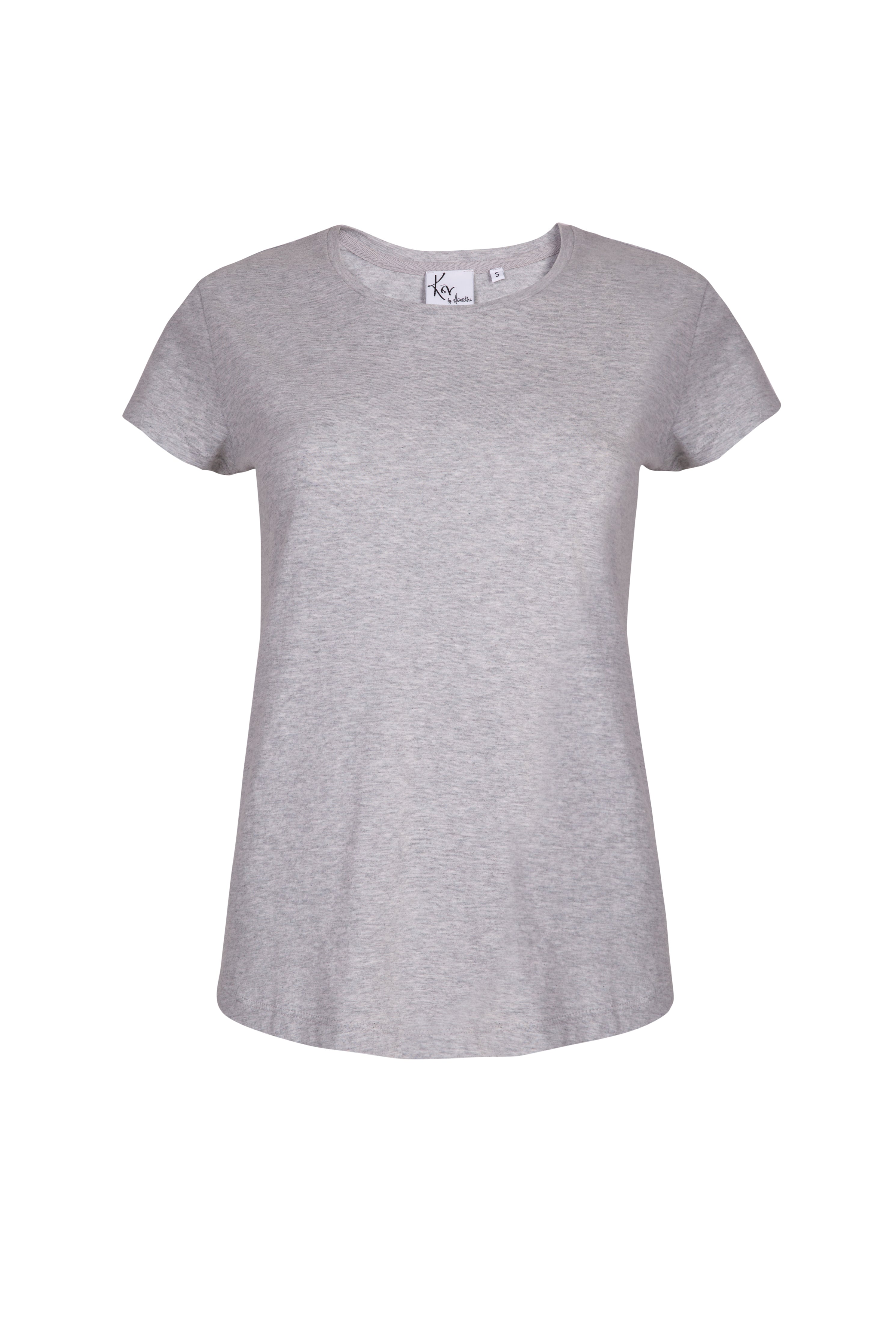 Grey organic cotton fitted women's t-shirt 
