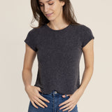 The All Day Long T-shirt Dark Grey made from Deadstock Fabrics