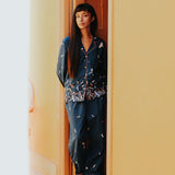 The Andi Navy Pyjama Set in Organic Cotton