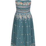 Vestido azul bordado Amara