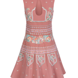 Vestido rosa con bordados Amara