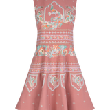 Vestido rosa con bordados Amara