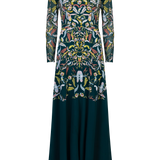 Vestido maxi bordado Andi