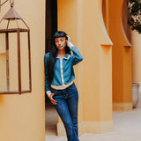 The Kōr Teal Organic Cotton Cardigan