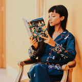 The Andi Navy Pyjama Set in Organic Cotton