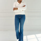 The Kōr Ribbed Knit Organic Cotton Chelsea Top in White