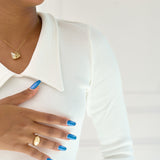 The Kōr Ribbed Knit Organic Cotton Chelsea Top in White