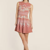 Amara Embroidered Blush Dress