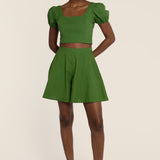 The Organic Cotton Skort in Green