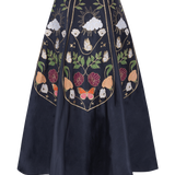 Falda Midi Bordada Freya