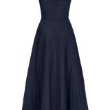 Vestido strapless bordado Freya