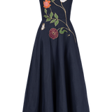 Vestido strapless bordado Freya