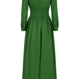 El vestido maxi de algodón orgánico Kōr en verde