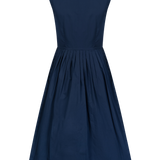 El vestido camisero de algodón orgánico en azul marino