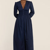 The Kōr Organic Cotton Maxi Dress in Navy