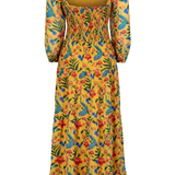 Vestido largo fruncido Lianna