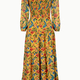 Lianna Shirred Maxi Dress