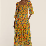 Lianna Shirred Maxi Dress