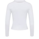The Kōr Ribbed Knit Organic Cotton Chelsea Top in White