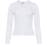 The Kōr Ribbed Knit Organic Cotton Chelsea Top in White