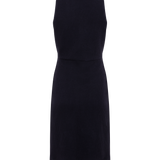 The Kōr Organic Cotton Ribbed Pinafore Dress in Black