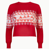 The "Santa's Coming to Town" Embroidered Cropped Sweatshirt