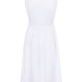 El vestido camisero Kōr blanco Dobby hecho de telas de excedentes