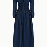 The Kōr Organic Cotton Maxi Dress in Navy