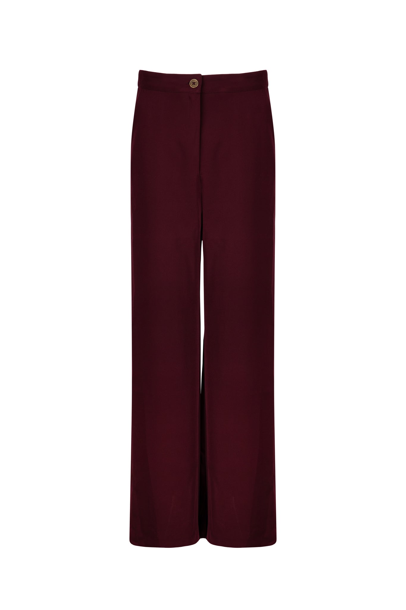 Maroon wide leg trousers